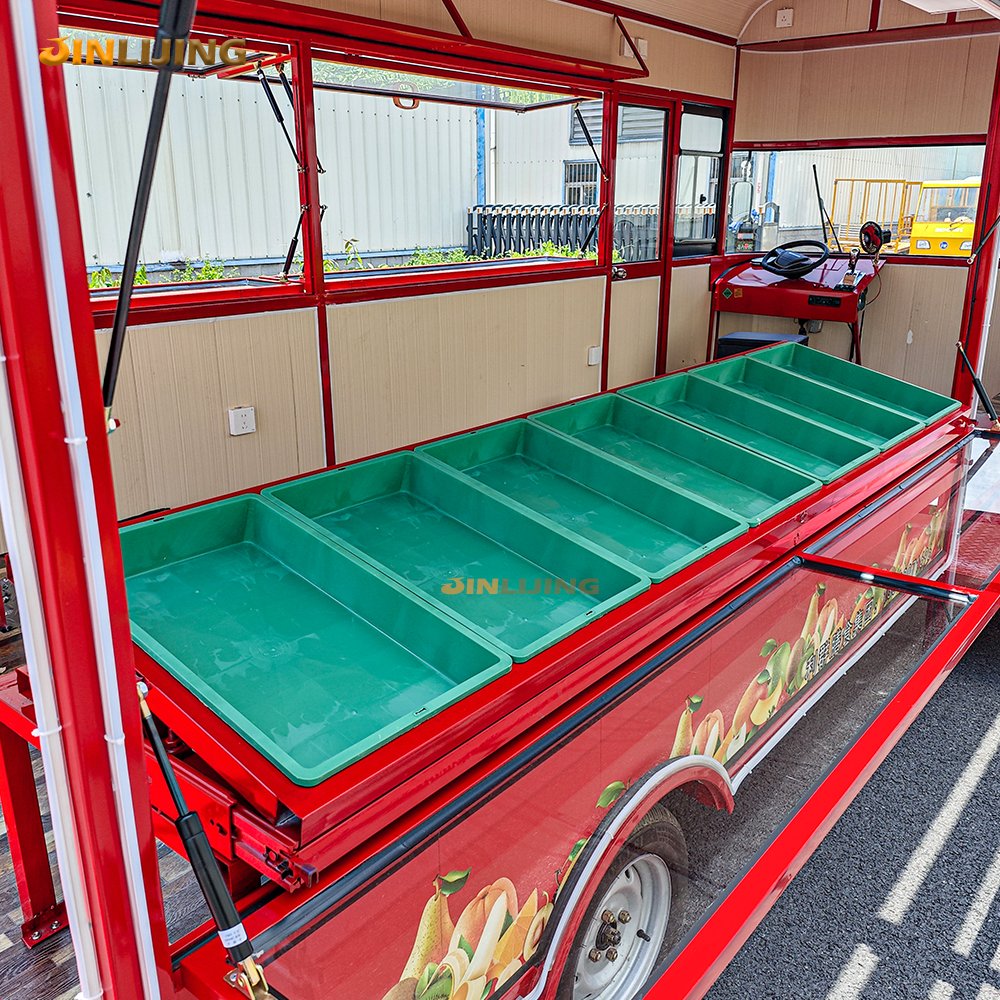 JINLIJING High Quality Full Equipped Snack Machines Commercial Fruit Truck Cart Street Mobile Store Food Trailer Bus With Wheels