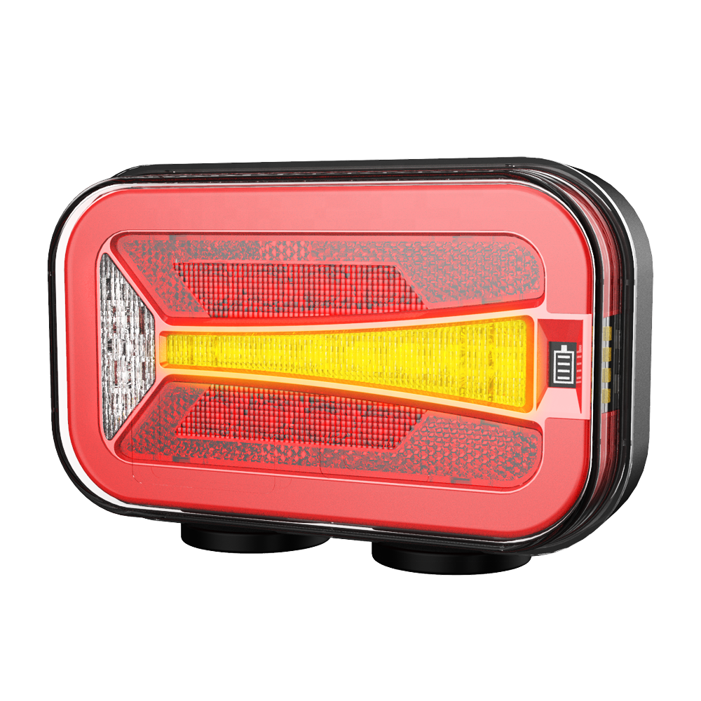 Wireless Magnetic LED Tail Light Kits for Truck Remote Controller Stop Turn License Plate Light Position Rear