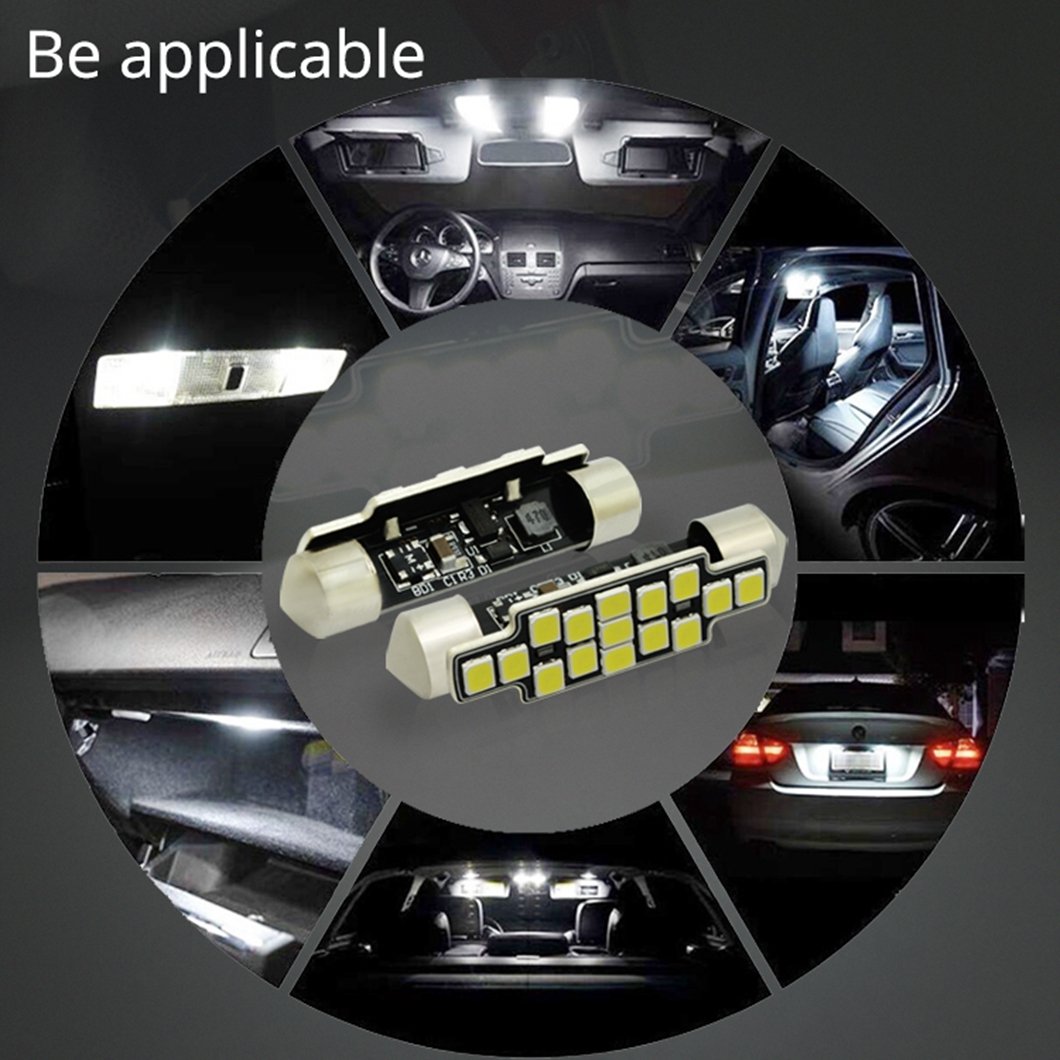 Gview LED Canbus 10-60V 28mm 31mm 36mm 39mm 41mm Car Bulb Interior Reading Light License Plate Lamp Free Error Bulb