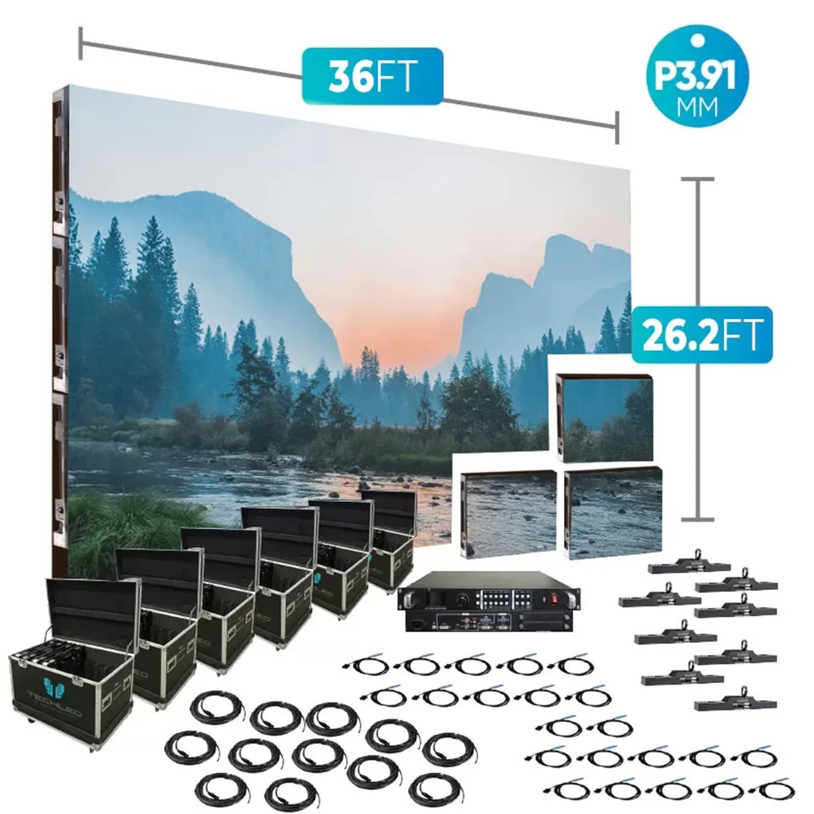P1.56 P1.95 P2.6 P2.97 P3.91 Indoor Outdoor Led Screen for Back Stage Video Wall Display Panel