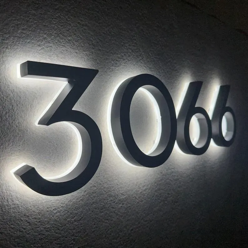 High Quality Custom 3D Backlit Metal LED Light for Indoor & Outdoor Advertising for Office Shops Hotels Park