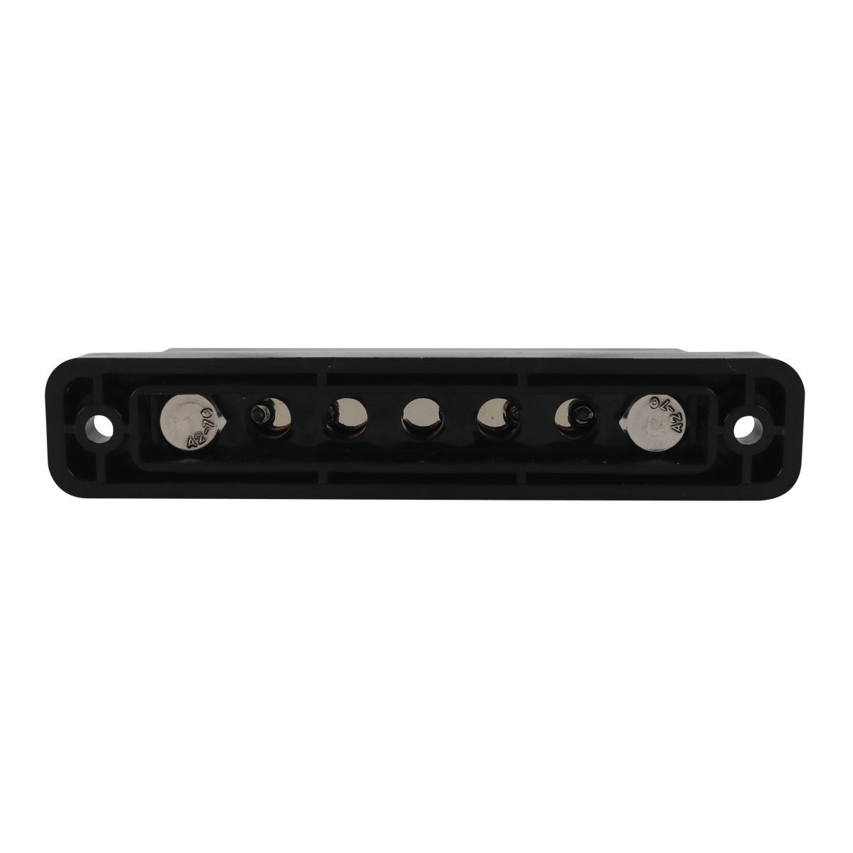 6-Way Bus Bar - 2 M6 Studs + 6 M4 Screws - 48V 150A - for Car Electrical Systems - Auto Part Accessory
