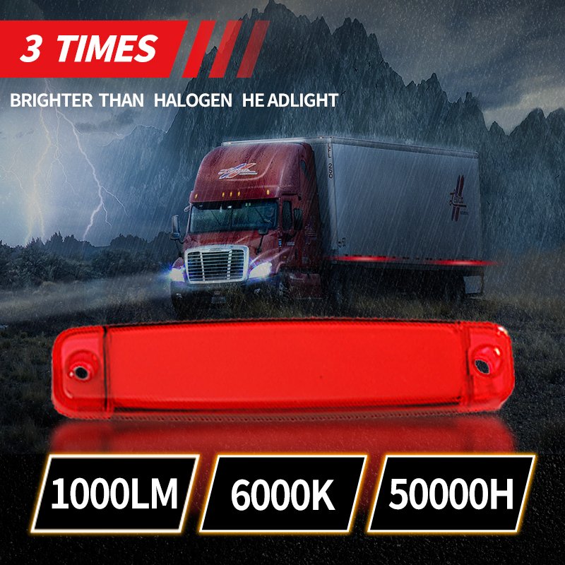 LED Side Marker Lights Bars for Emergency Truck 12-24V Outdoor Indicator Turn Signal Warning Lamp Car Decoration for Trailer Bus