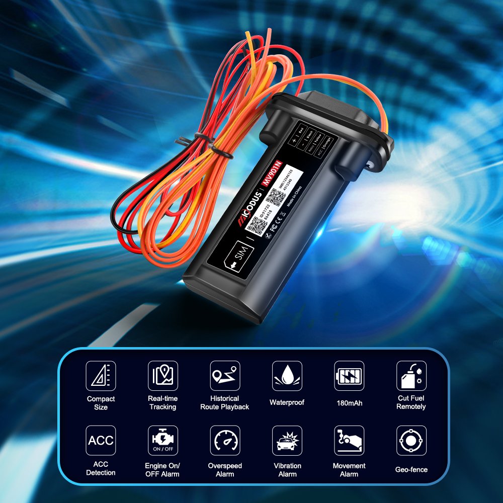 MiCODUS MV901N Engine Alarm ACC Detection Motorcycle Real Time Locator GSM GPRS Tracker Vehicle Fuel Sensor GPS Tracking Device