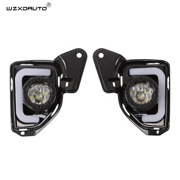 WZXD LED ABS Car Fog Lamp DRL Daytime Running Light With Turn Signal Accessories 2015 2018 for TY Hiace Bus