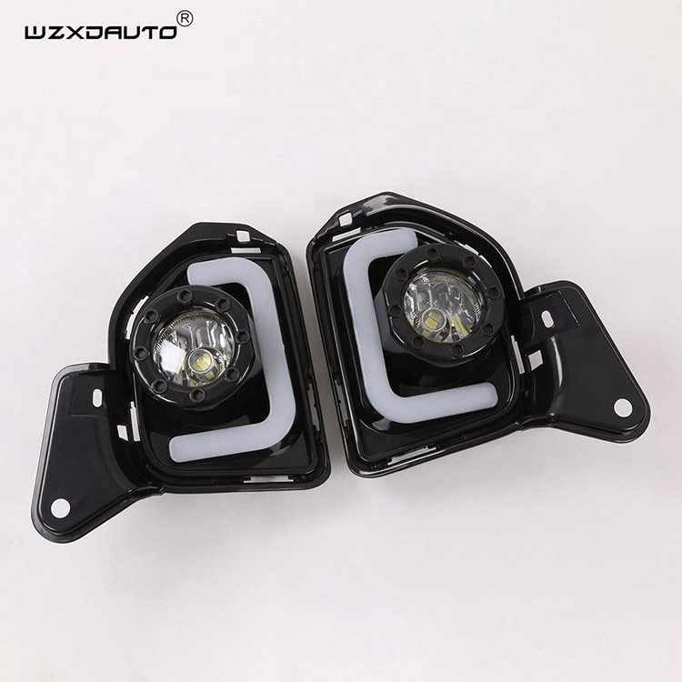 WZXD LED ABS Car Fog Lamp DRL Daytime Running Light With Turn Signal Accessories 2015 2018 for TY Hiace Bus