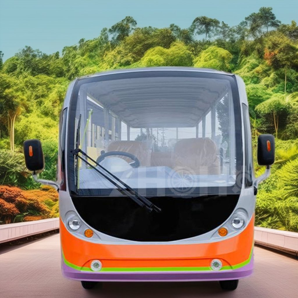 14-seat Fully Enclosed Electric Shuttle Electric Sightseeing Car with Door Made in China Long Battery Life