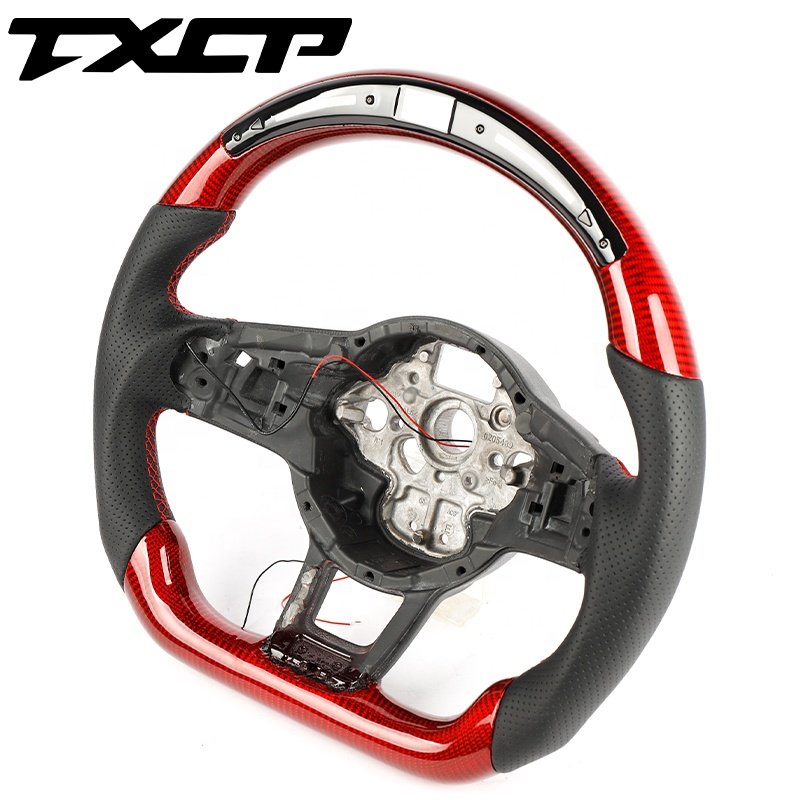 Custom Carbon Fiber Steering Wheel Fit for Volkswagen Golf Mk7 gti Golf 6 7 R Line GTD GTS GTE GLI POLO MK6 LED Steering Wheel