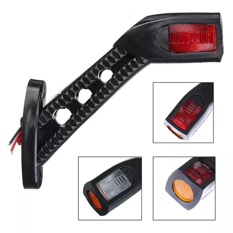 Factory Wholesale 3-Color Red Amber White LED Side Marker Position Light Ear Lamp for Truck/Trailer/Lorry