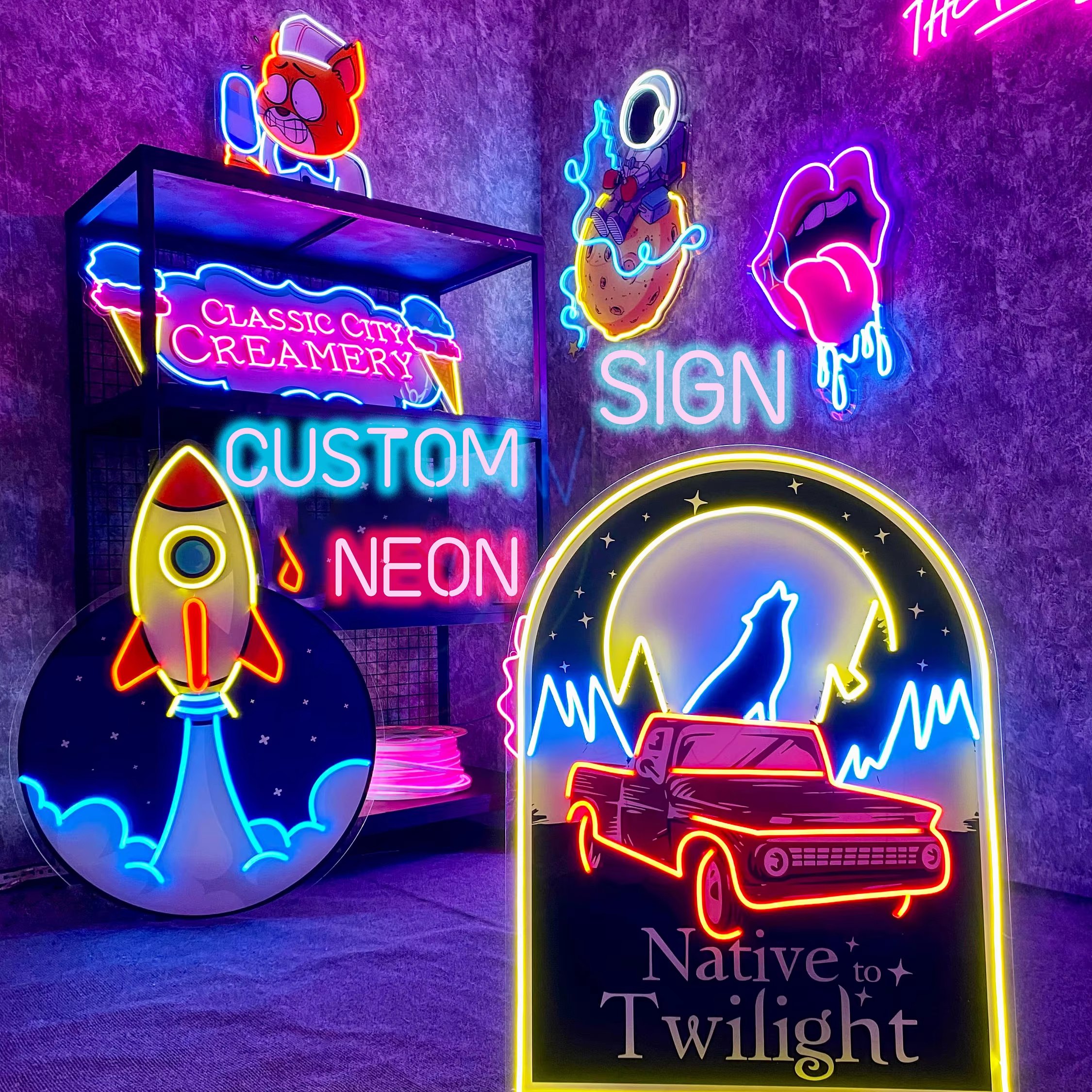 Custom logo Neon Sign for Business Wedding Neon Light Handmade Gift Christmas Sign Decor LED Light for bar Bedroom