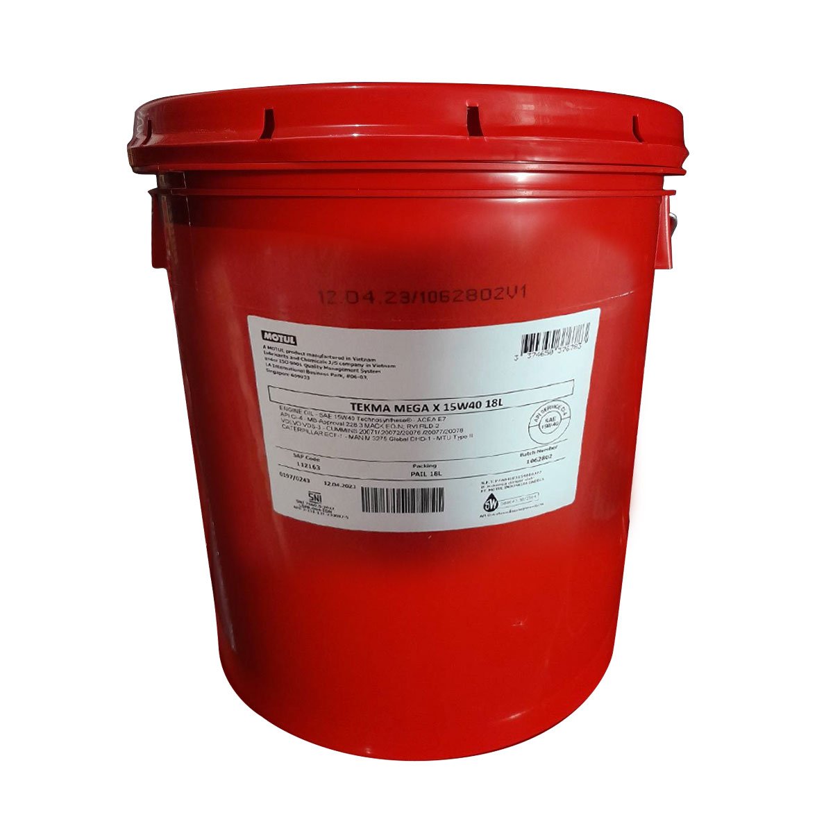 Industrial Engine Oil TEKMA MEGA X 15W-40 API CI-4/CH-4 ACEA E7 Size 18 Liters Oilsqaure Product From Thailand