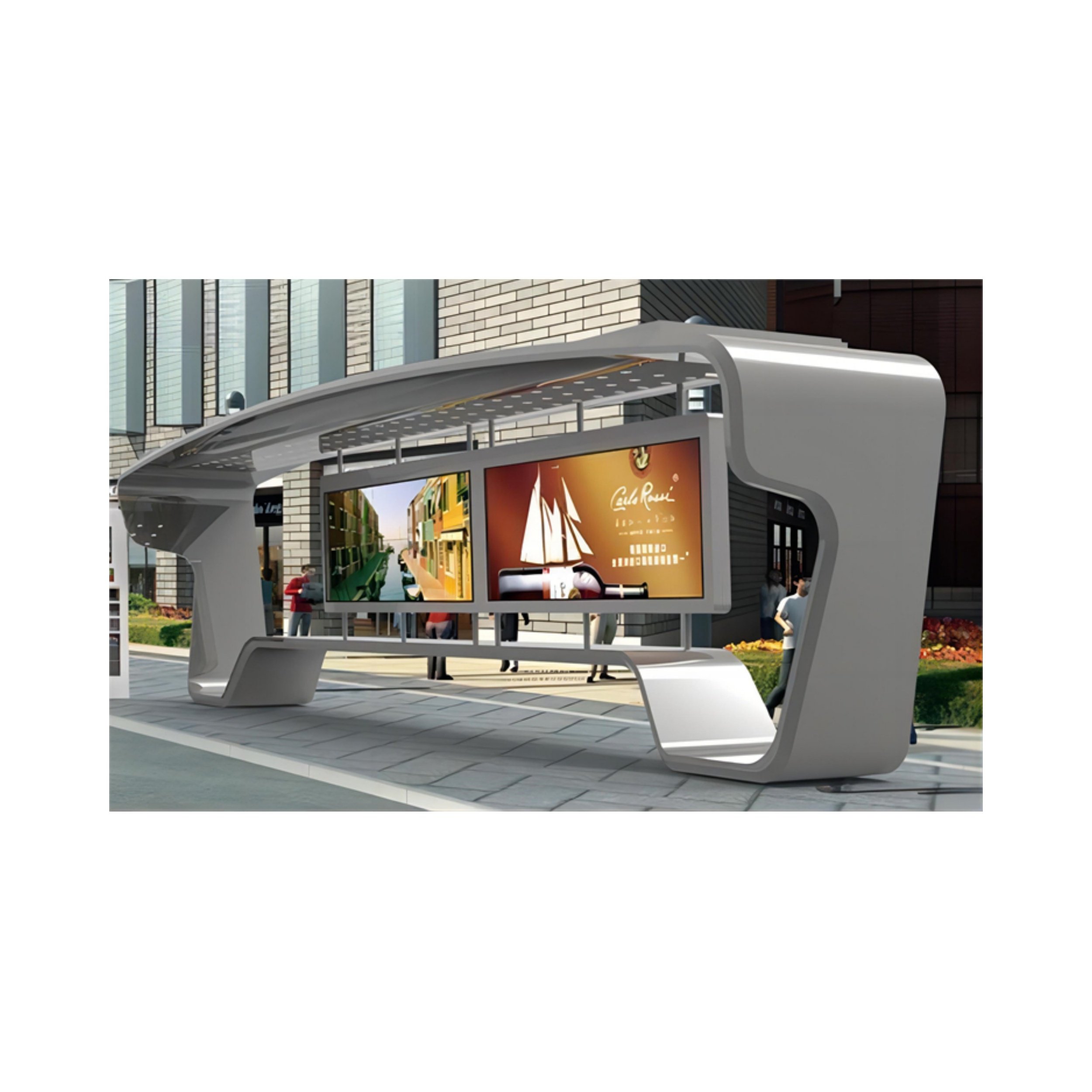 Smart Urban Modern Vending Machine Bus Shelter Best Price With Fine Design Category Advertising Light Boxes