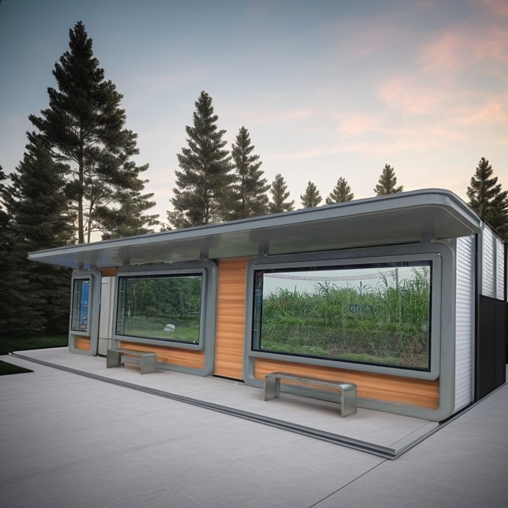 Smart Urban Modern Vending Machine Bus Shelter Best Price With Fine Design Category Advertising Light Boxes