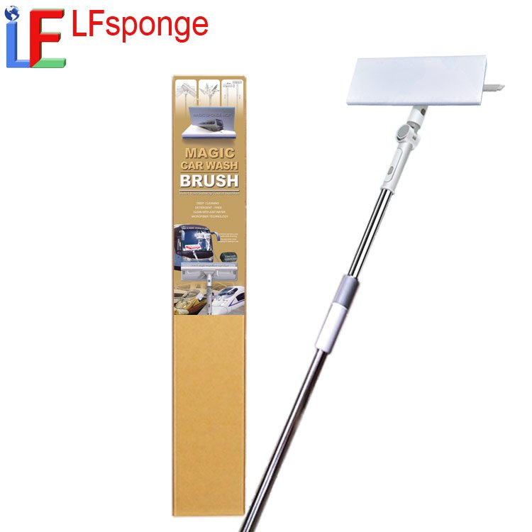 Bus Brush Soft Wash Cleaning Pad Long Handle Telescopic Bus Window Cleaning Kit Magic Car Wash Brush