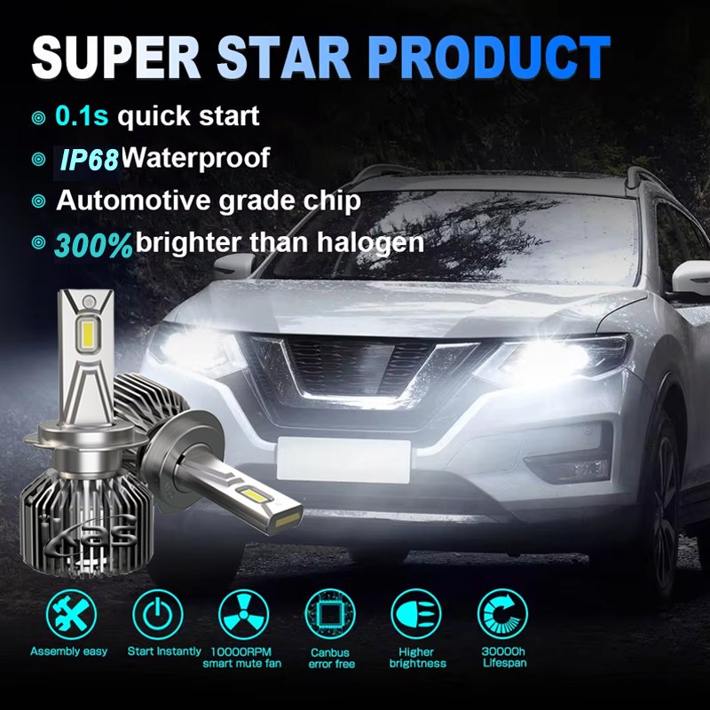 Chinese Factory 35W Faros Led Hi/Lo Beam LED Car Light H7 H11 9006 9007 HB5 LED Headlight Bulbs 12V LED Headlight H4 LED