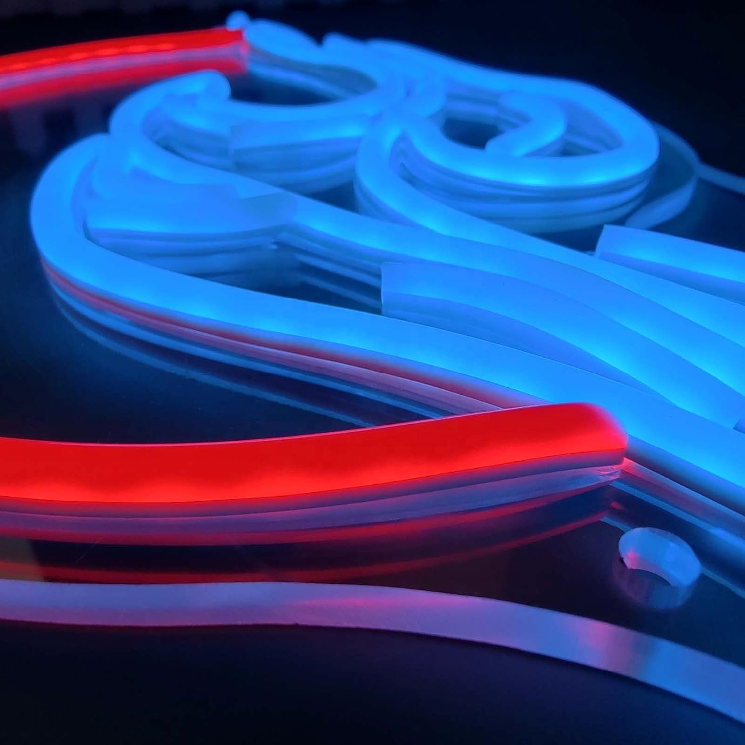 Free Design Custom Pattern Dimmable Sunset Wave Shimmy Wall Panels Flexible Strip ACrylic Neon Light Sign
