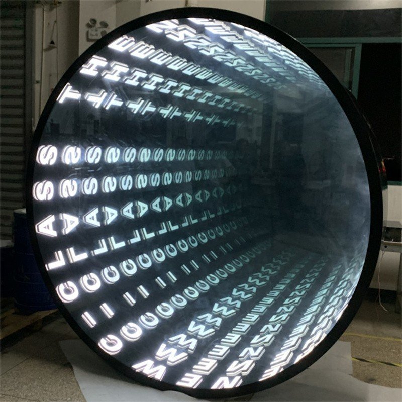 Free Design 3D Magic Infinite Mirror Custom Led Neon Light Signs for Party Events Wedding Endless Mirrors Led Neon Sign