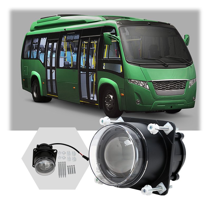 Bus Auto 90mm 3.5 Inch Led Headlight High Bright 18W Low Beam Round Led Headlamp for Bus Coach