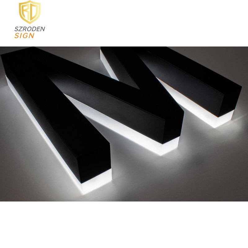 Professional Outdoor Advertising Mirror Polished Stainless Steel Sign Brass Alphabet Letter