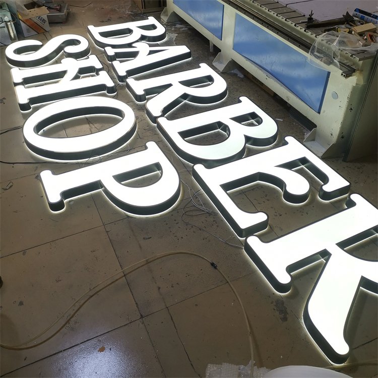 Custom Led Acrylic Light Letters Barbershop Hairsalon Shop Name Led Letters Business Channel Letter Sign