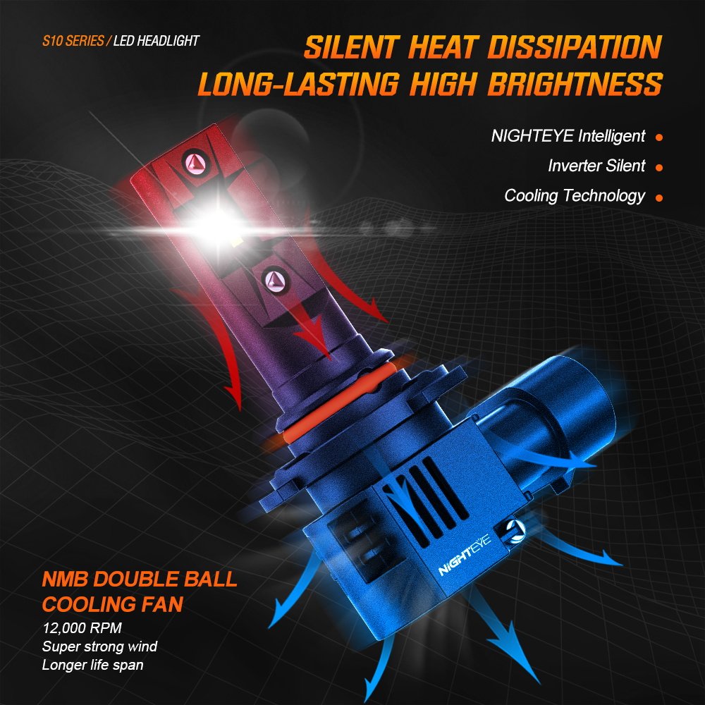 Nighteye Auto Parts Accessories Automotive Led 80w 6500k White Canbus H13 High Power Led Car Headlight Bulb H13 LED Headlight