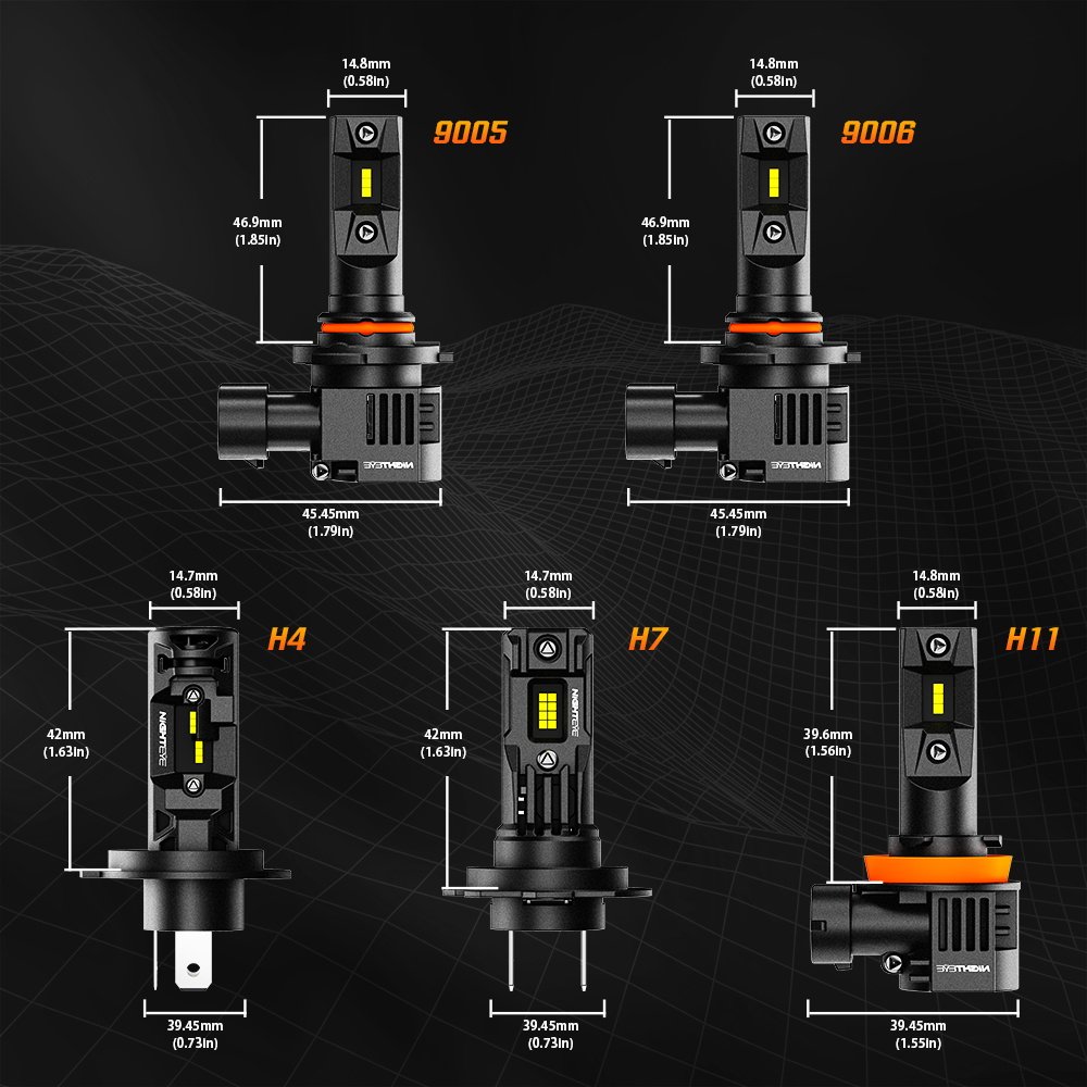 Nighteye Auto Parts Accessories Automotive Led 80w 6500k White Canbus H13 High Power Led Car Headlight Bulb H13 LED Headlight