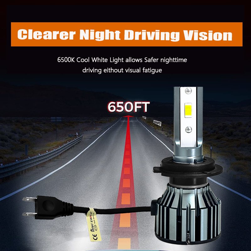 KingEagle M3-H7 CSP LED Headlight Factory Wholesale High Quality H1 H3 H7 H4 9005 HB3 9006 HB4 H8 H11 COB Led Headlight