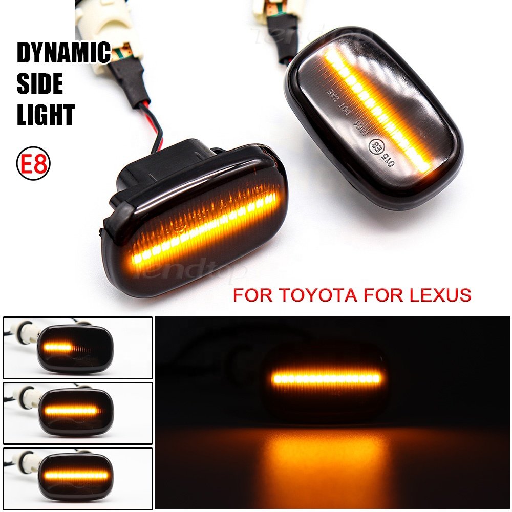 6 Kinds LED Dynamic Side Marker Signal Lights for Toyota Corolla Prius Yaris Vios Hilux RAV4 Camry GS300 Blinker Indicator Lamps