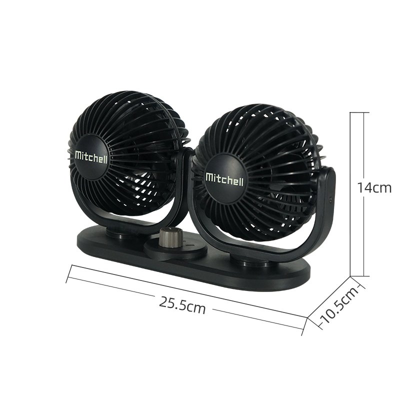 Hot Sales Rotatable Adjustable Car SUV Truck Fan Universal Electric 4 Inch 12V Car Interior Accessories Cooling Fan