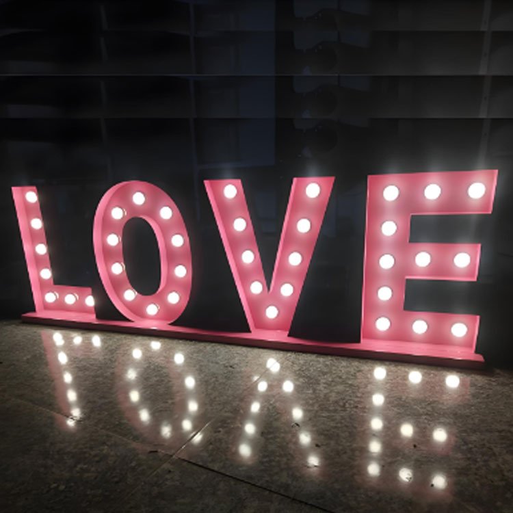 Customised Led Metal Stands 3ft 4ft 5ft Large Giant Big Light up Marquee Letters love for Party Wedding Decorations Event