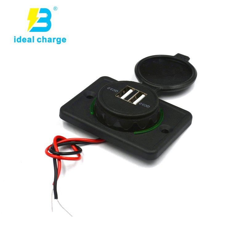 Bus Accessories Electric Car Charger Dual 2 X QC3.0 Seat Charger Socket