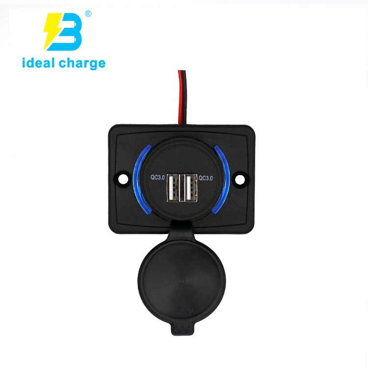 Bus Accessories Electric Car Charger Dual 2 X QC3.0 Seat Charger Socket