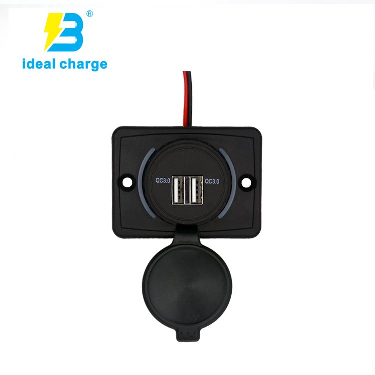 Bus Accessories Electric Car Charger Dual 2 X QC3.0 Seat Charger Socket