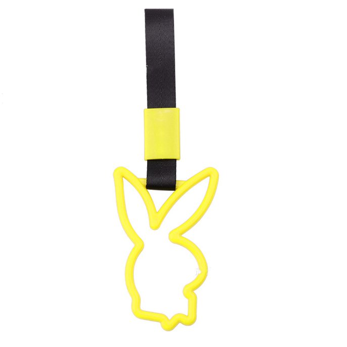 JDMotorsport88 Car Accessories Interior Decoration Rabbit Shape JDM Train Bus Handle Hand Strap Drift Charm Strap Warming Ring