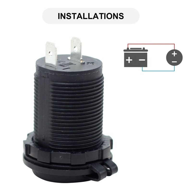 Receptacle USB Outlet 24V Cigar Lighter Socket DC 12V Cigarette Socket for Marine Car