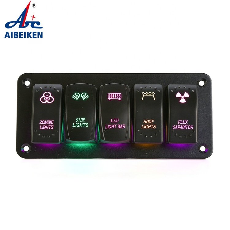 Waterproof Rocker Switch Panel Port 12V Outlet Combination Car Marine Boat LED Modification Accessories Toggle Switch