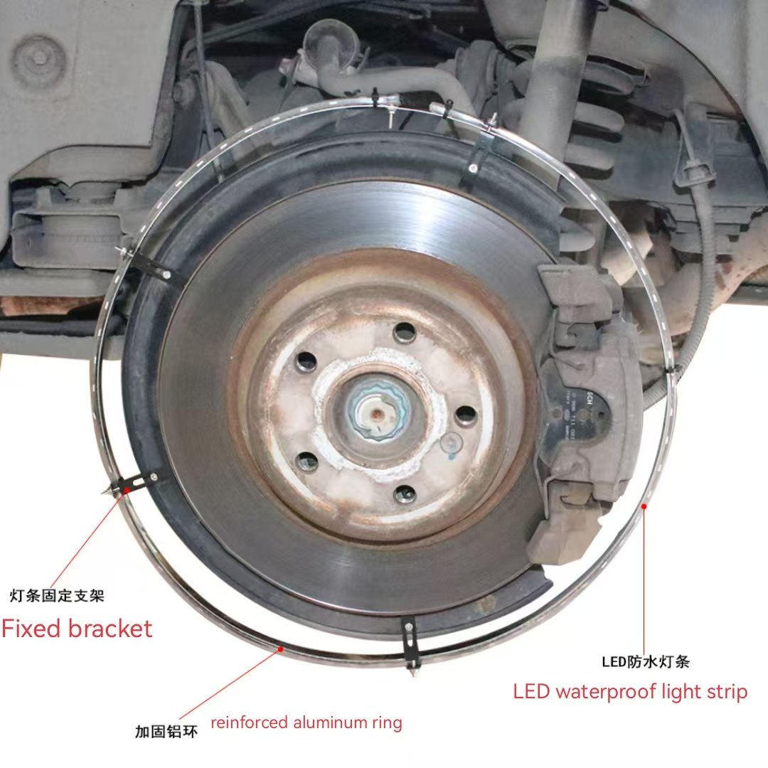 Single Row LED RGB Wheel Lights Rings Ambient Lighting Car Chassis Lights for Rims Off-Road SUVs