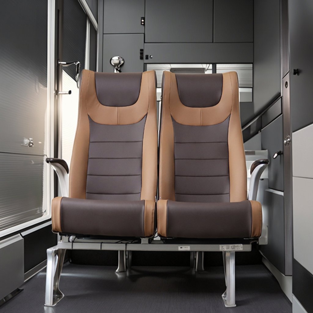 Luxury Two-Person Bus Seat with Armrest and Small Table Customized Color Logo Sport Style Passenger Rear Car Seat