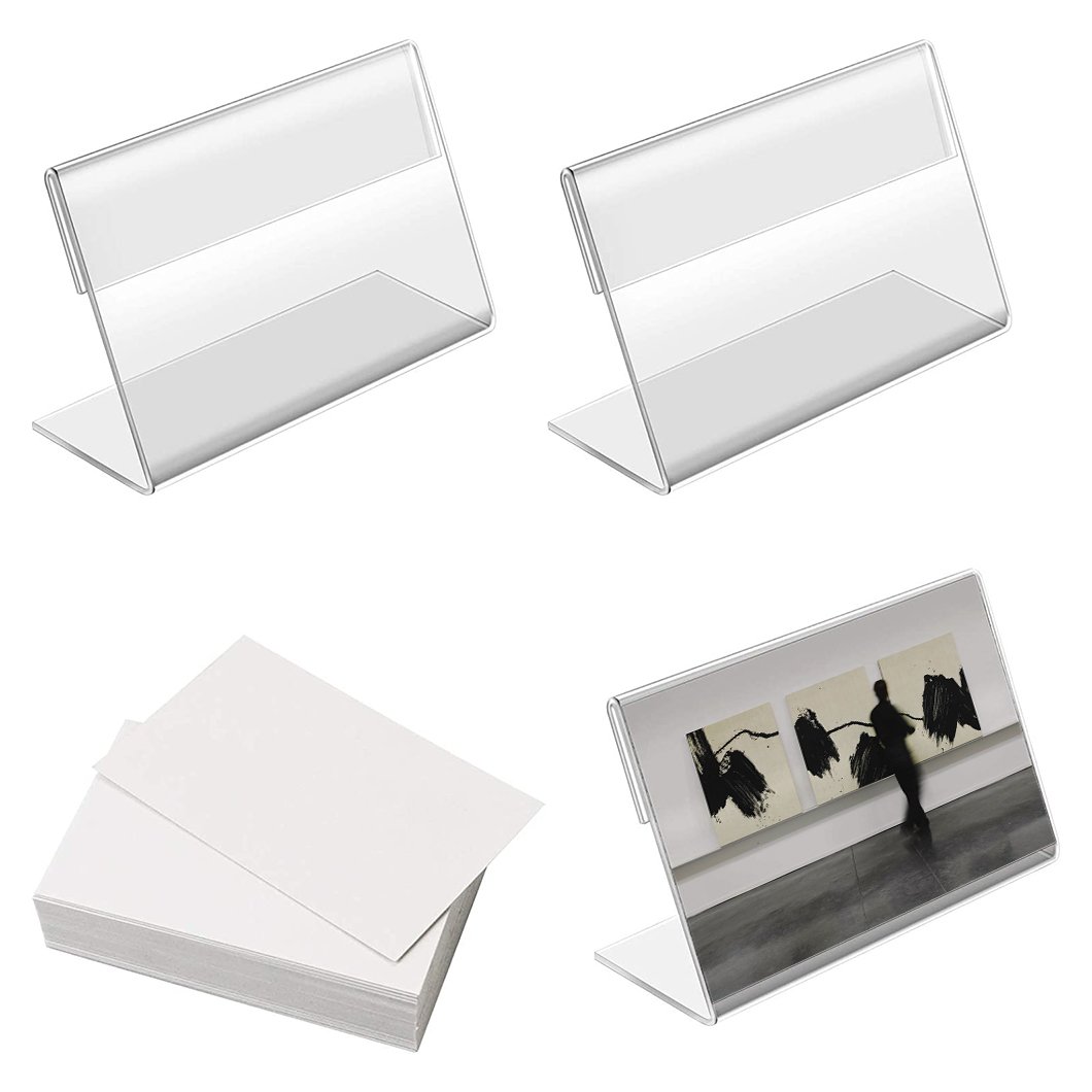 A6 Transparent Acrylic Display Stand A4 A5 Desk Shelf Display Card Stand for Office Business