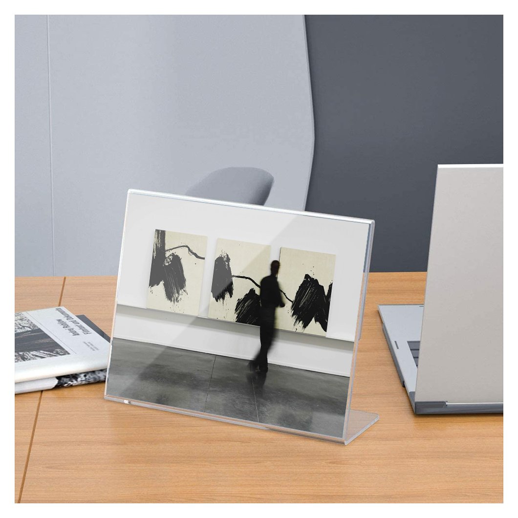 A6 Transparent Acrylic Display Stand A4 A5 Desk Shelf Display Card Stand for Office Business