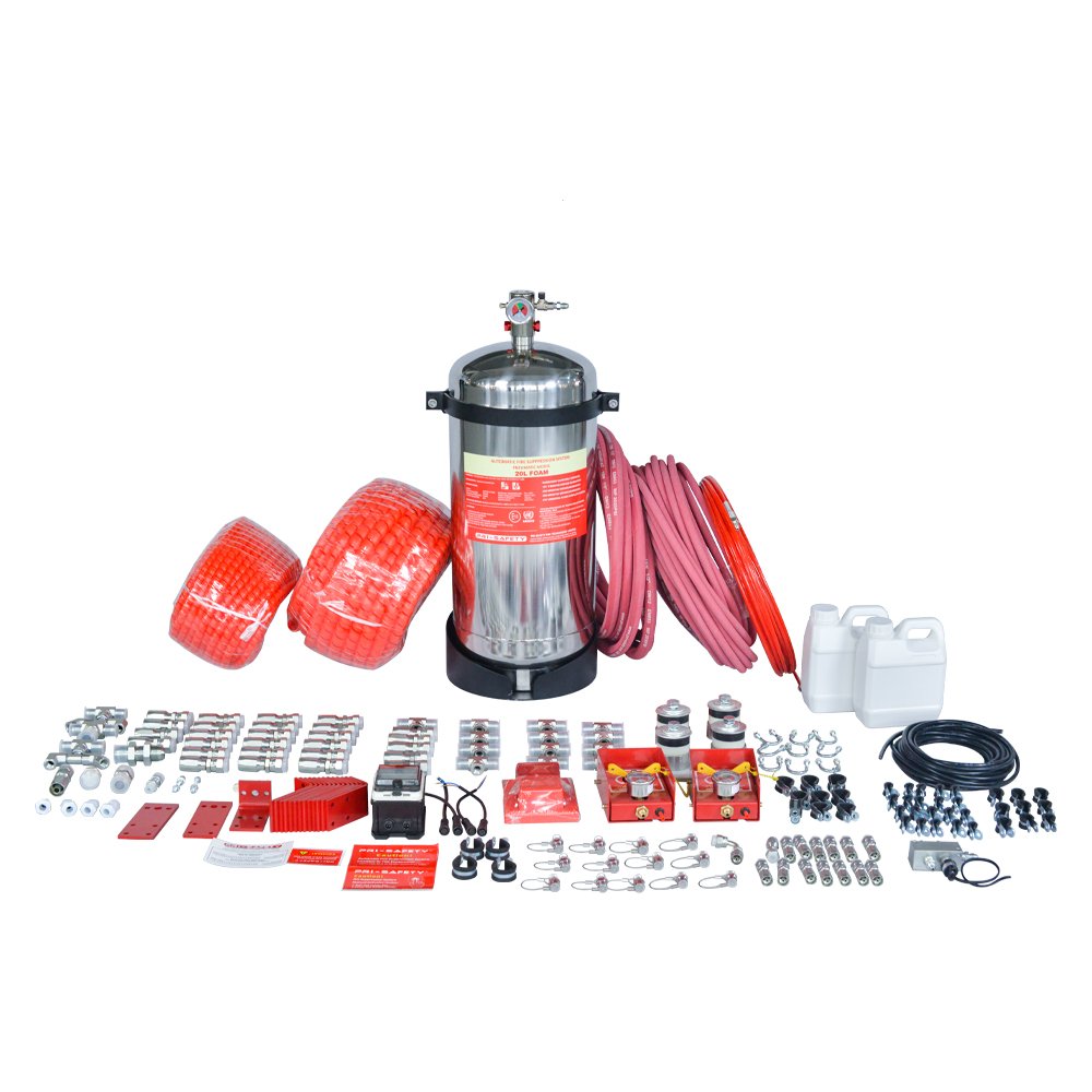 PRI-SAFETY ECE R107 Certified Pneumatic Fire Suppression Systems for Heavy Equipments & Vehicles