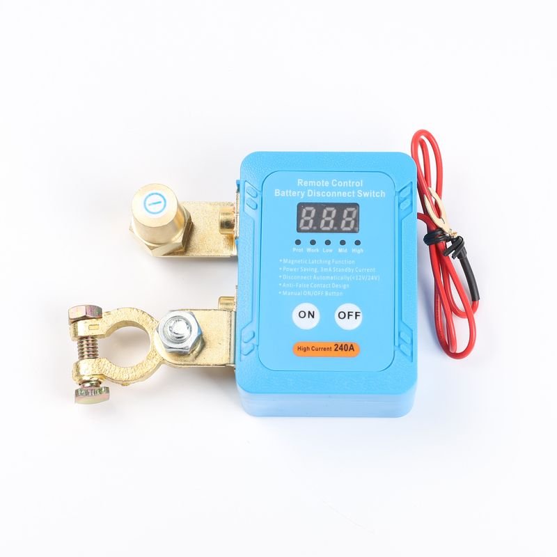 12V Remote Battery Disconnect Switch Anti-Theft Automotive Battery Cut Off Kill Switch With 2 Remote Control Keys for RV Pickup