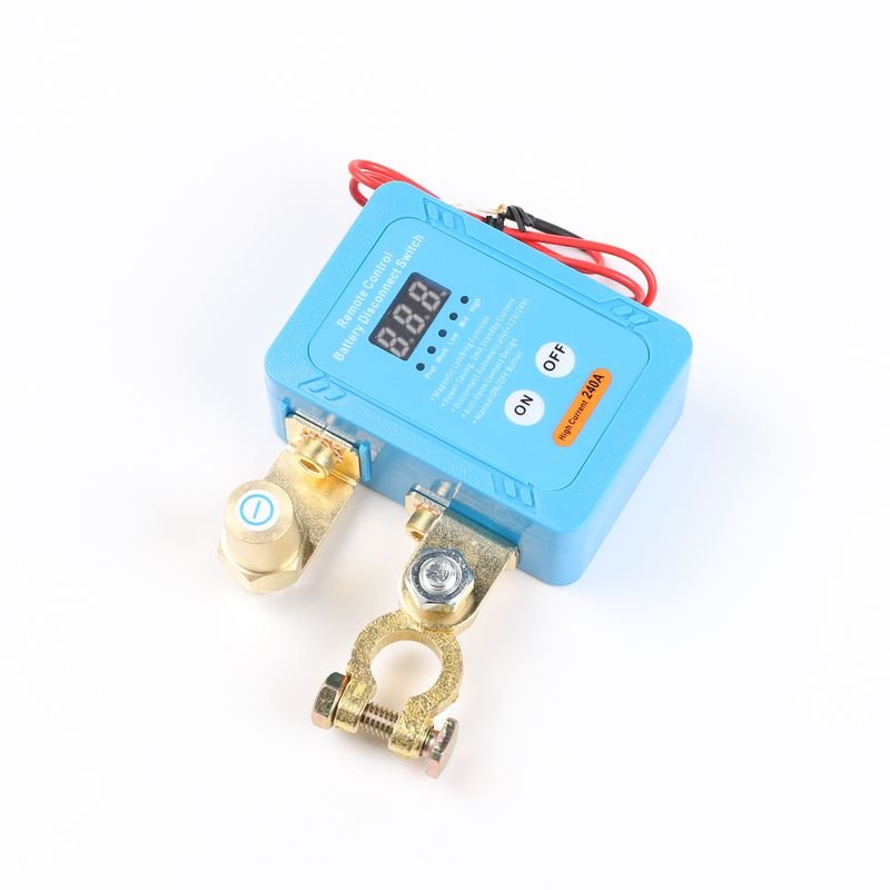 12V Remote Battery Disconnect Switch Anti-Theft Automotive Battery Cut Off Kill Switch With 2 Remote Control Keys for RV Pickup