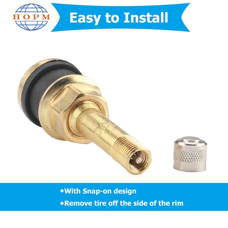 Auto Car Accessories Tyre Valve TR-500 Tubeless Metal Clamp-in Valves Brass Material TR500 Tire Valve for Truck and Bus