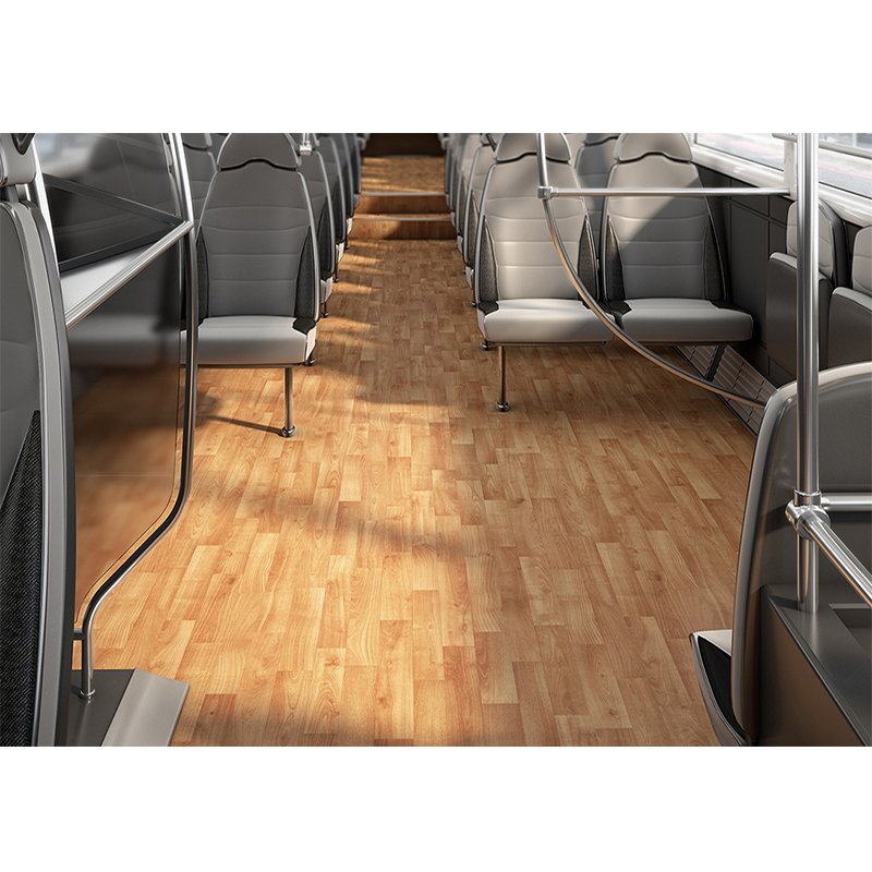 China Supplier Commercial Fiberglass Backed Blue Non-slip 2.0mm Pvc Vinyl Flooring Roll Waterproof Colorful for Bus and Train