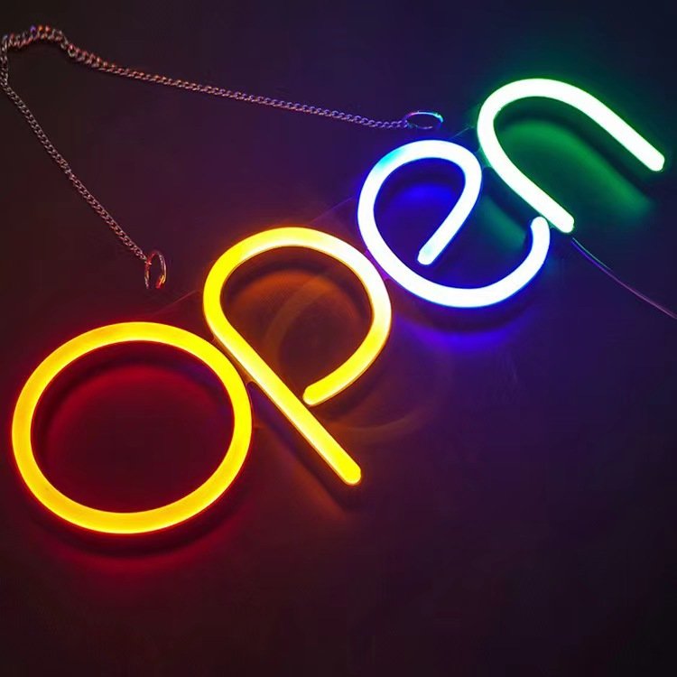 Handmade Custom LED Neon Sign Open Logo Shop for Bar Home Office Store or Park Multi-Use Open Neon Light