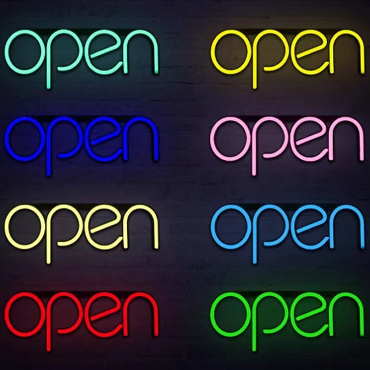 Handmade Custom LED Neon Sign Open Logo Shop for Bar Home Office Store or Park Multi-Use Open Neon Light