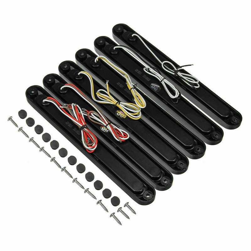 250mm Length LED Light Truck Trailer Lorry Bus Brake Stop Turn Tail Light Side Marker for Car Trucks Vehicles 12V 24V