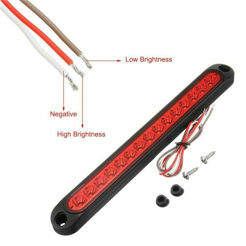 250mm Length LED Light Truck Trailer Lorry Bus Brake Stop Turn Tail Light Side Marker for Car Trucks Vehicles 12V 24V