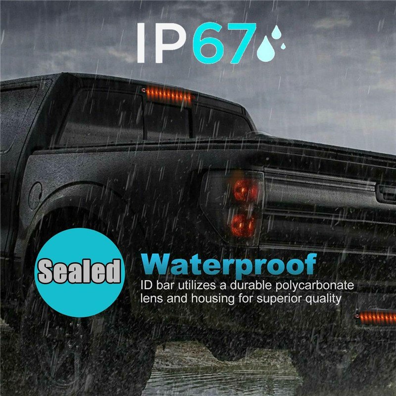 250mm Length LED Light Truck Trailer Lorry Bus Brake Stop Turn Tail Light Side Marker for Car Trucks Vehicles 12V 24V